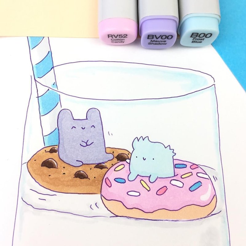 Рисунки лёгкие милые