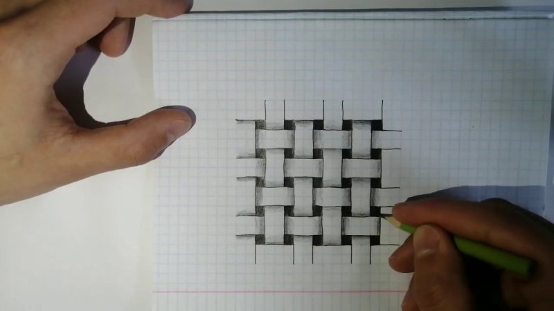 Трёхмерные рисунки по клеточкам