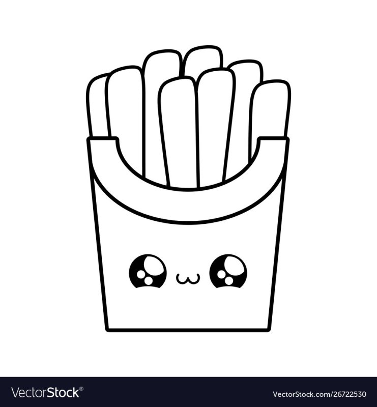 раскраска картошка фри