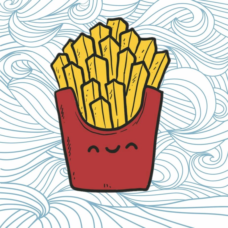 картофель фри рисунок