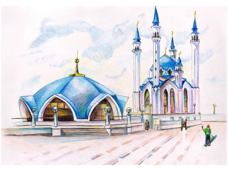 Казань Кремль кул Шариф Сююмбике рисунок