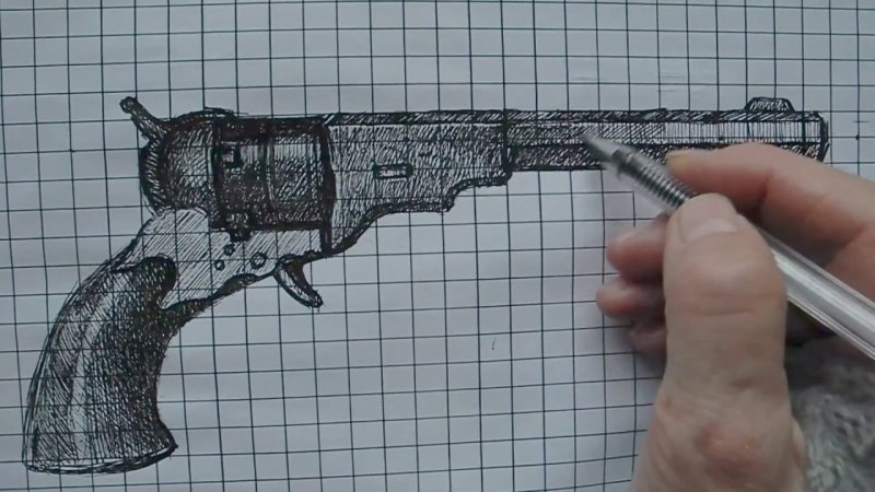 Рисунки по клеточкам оружие