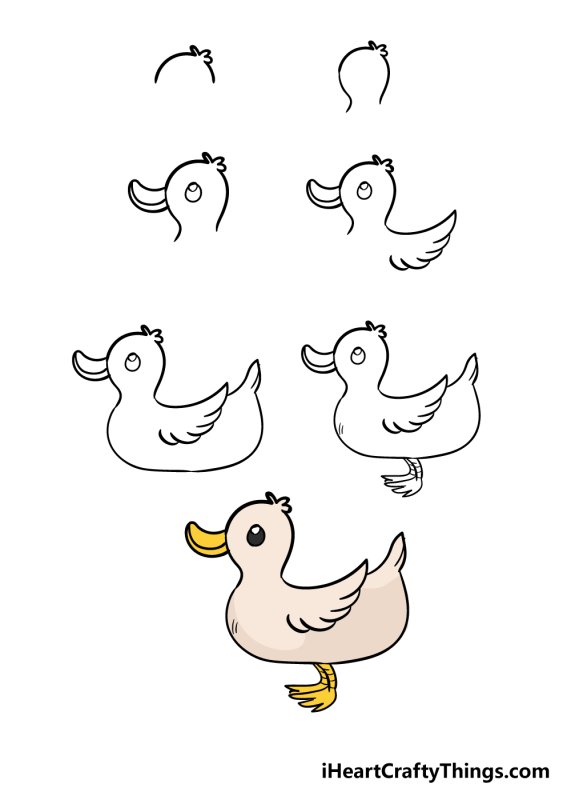 Утка нарисовать