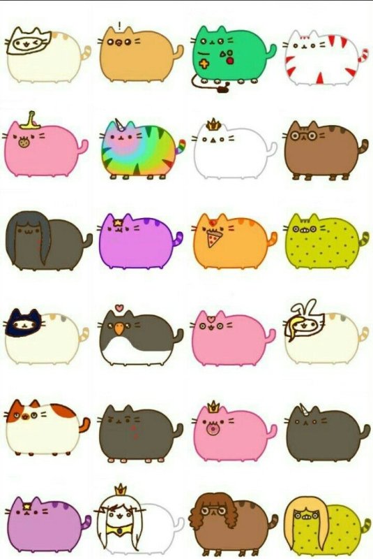 стикеры кот пушин