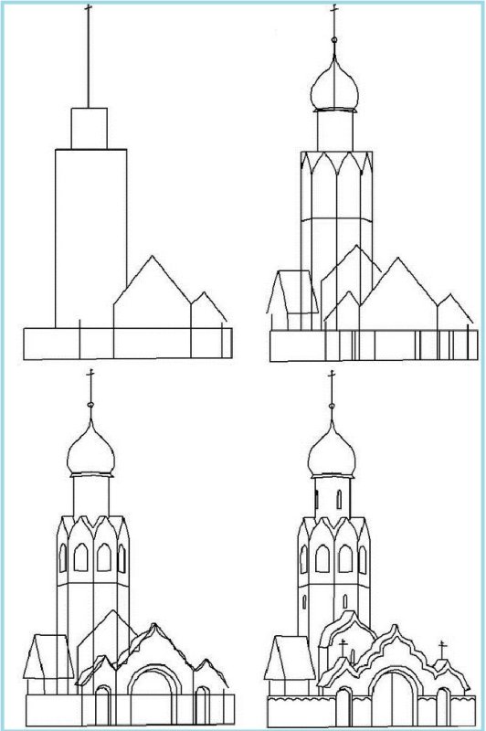 Храм рисунок