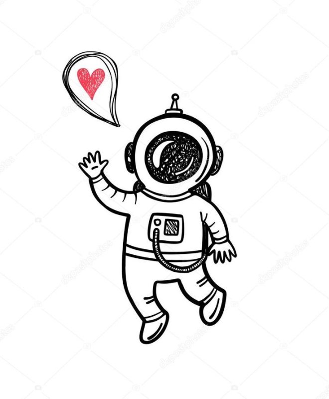 Kosmonaft risunok