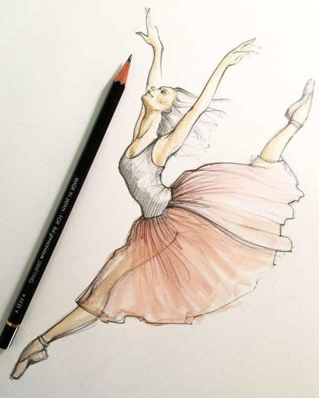 Балерина рисунок