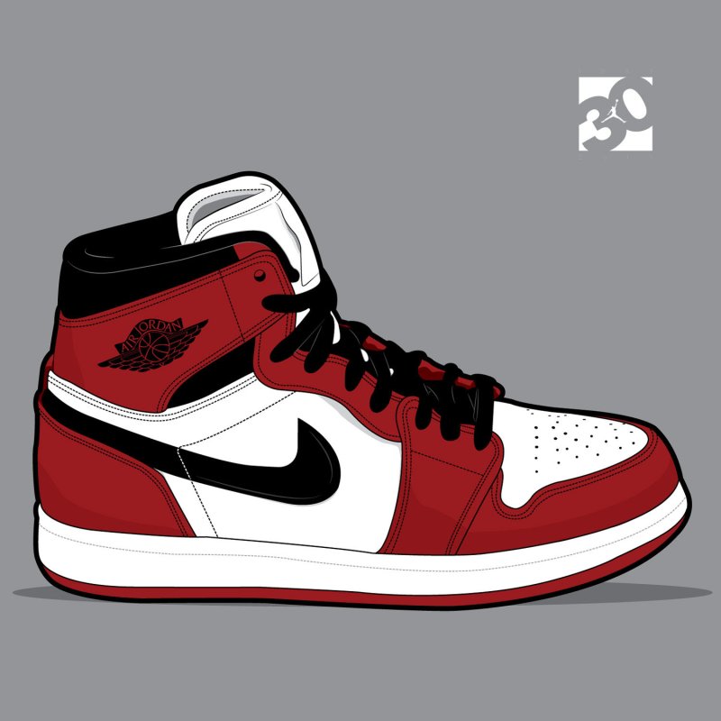 Nike Air Jordan 1 рисунок
