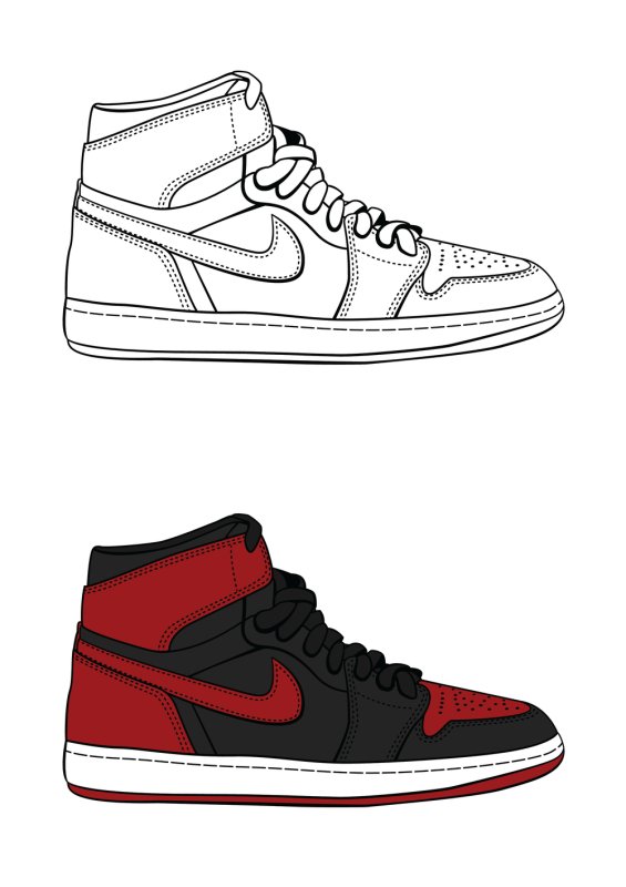 Nike Air Jordan 1 вектор