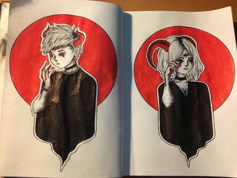 Рисунки в скетчбуке