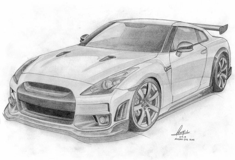 Nissan Skyline GTR 35 карандаш
