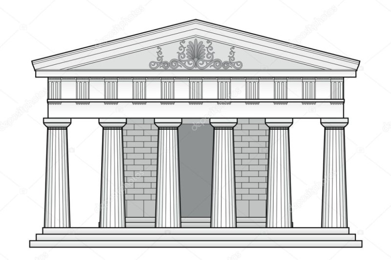 Древнегреческий храм вектор