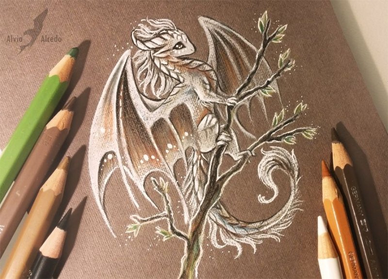 Alvia Alcedo рисунки драконы