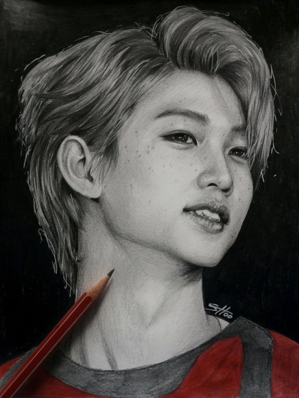Ли Феликс Stray Kids рисунки карандашом
