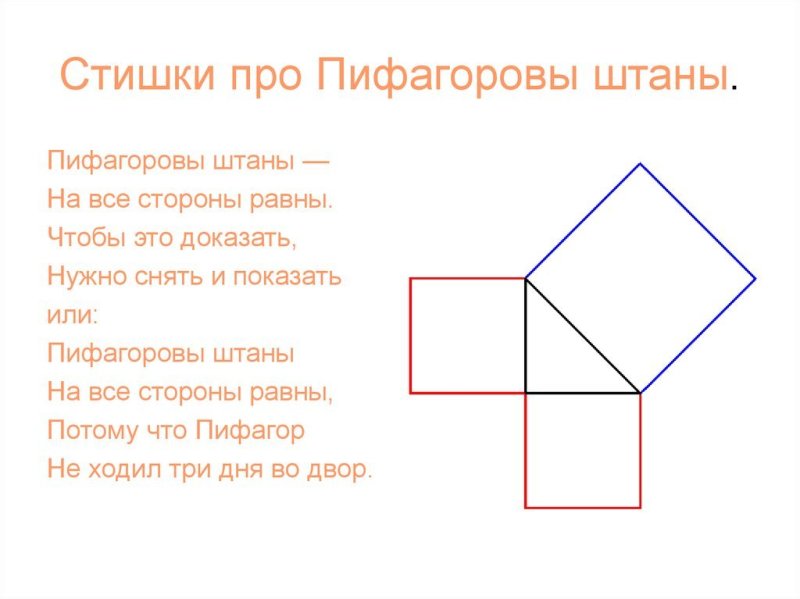 Теорема Пифагора штаны