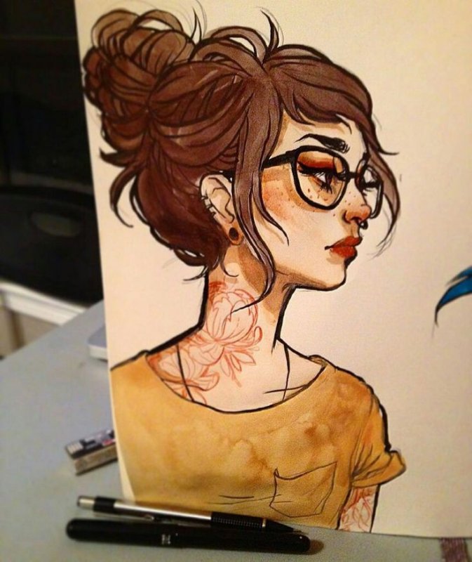 Cute girl Art Sketch