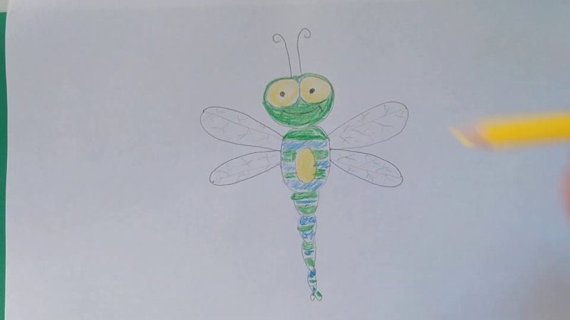 Рисование для детей Стрекоза