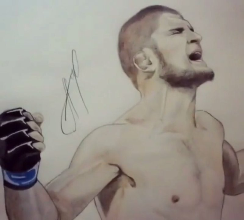 Рисунок Хабиба Нурмагомедова
