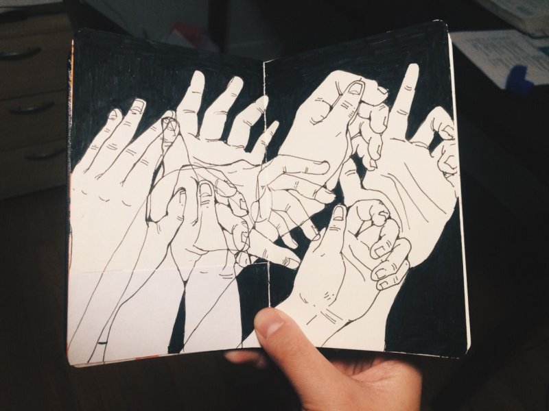 Рисунки для скетчбука руки