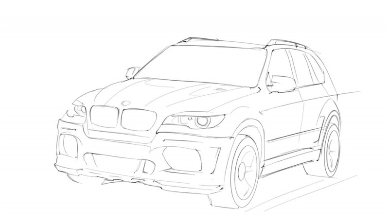 Машина BMW x7 risovat