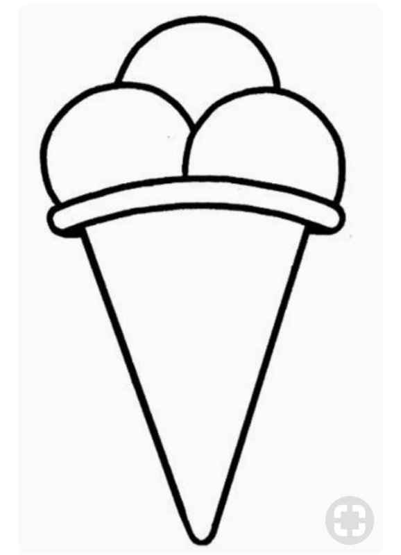 Трафарет мороженое