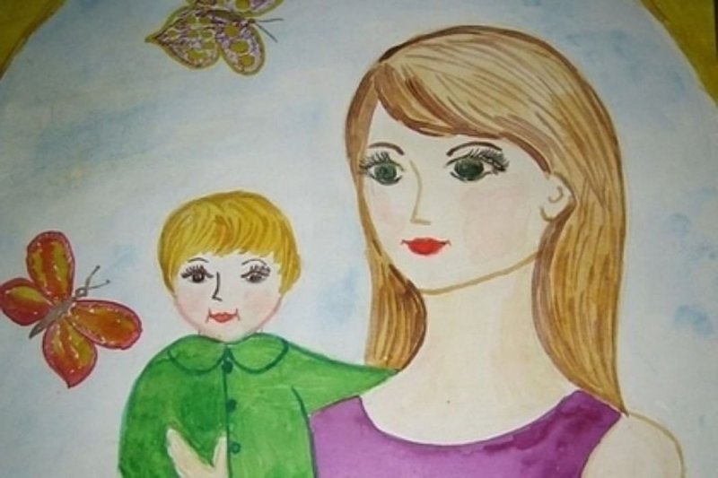 Детский рисунок мамы