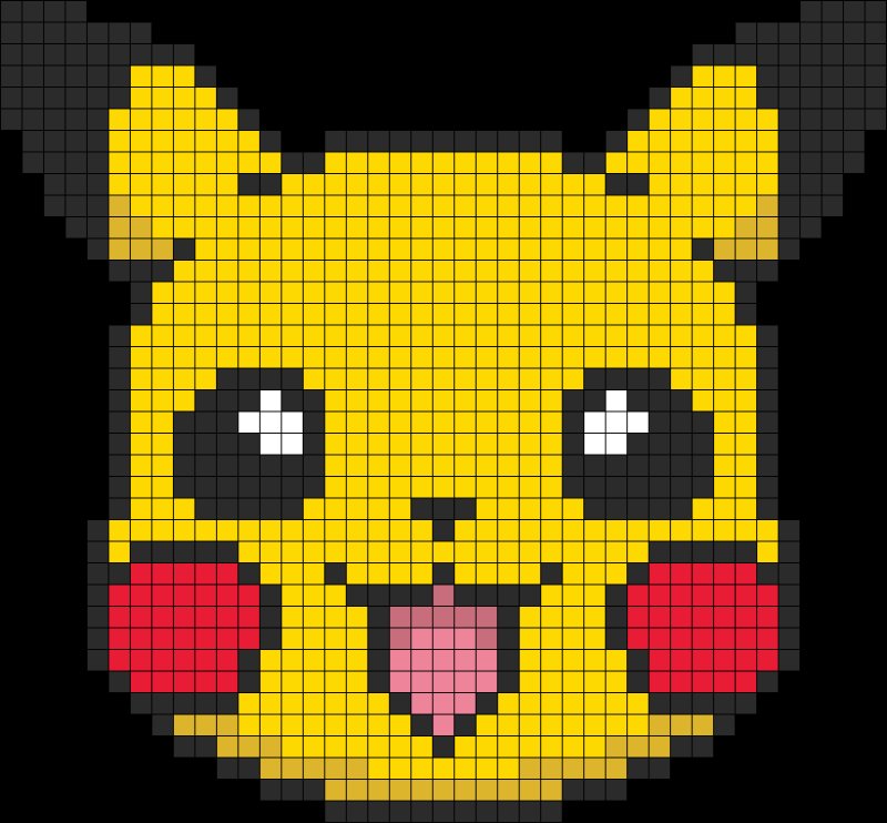 Pixel Art 32x32 Пикачу