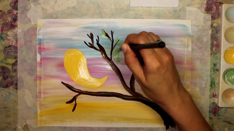 Рисунки красками для начинающих