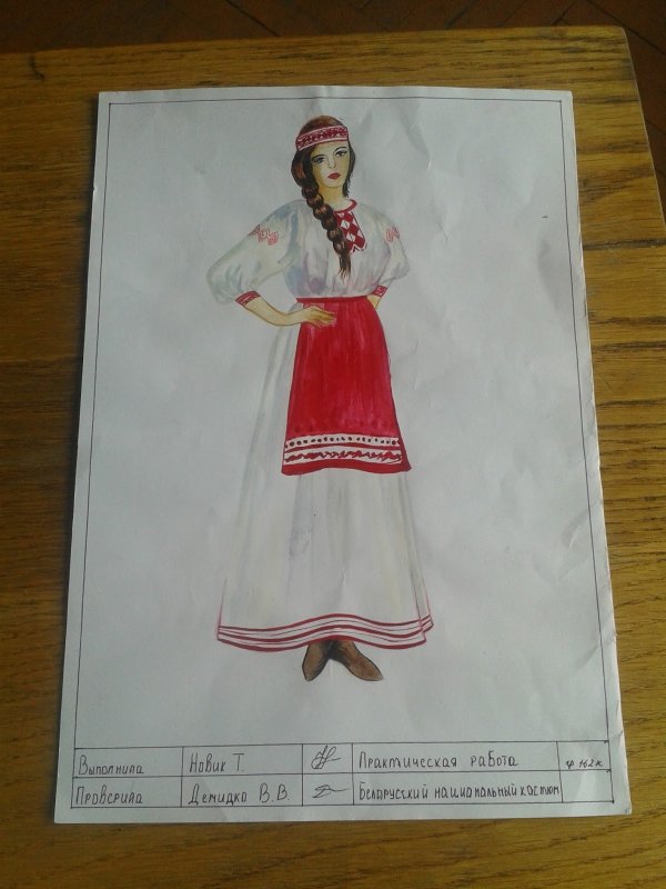 Белорусский костюм рисунок