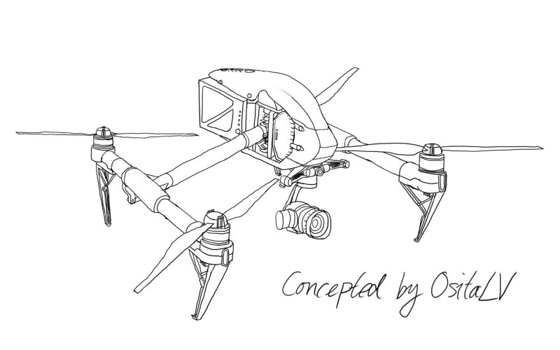 DJI inspire 2 чертеж