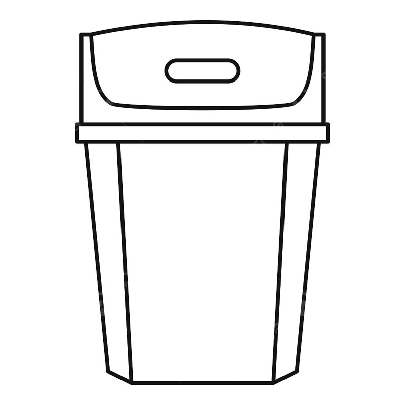 Мусорное ведро раскраска для детей