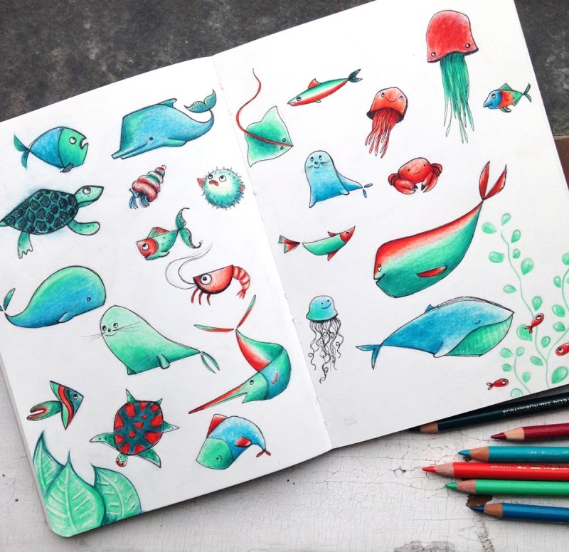 идеи рисунков для скетчбука