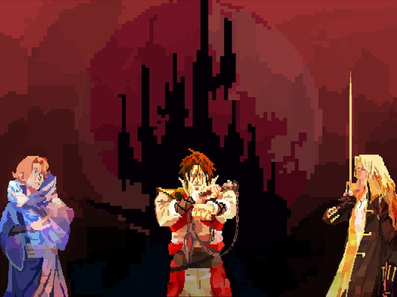 Пиксель арт в стиле Castlevania