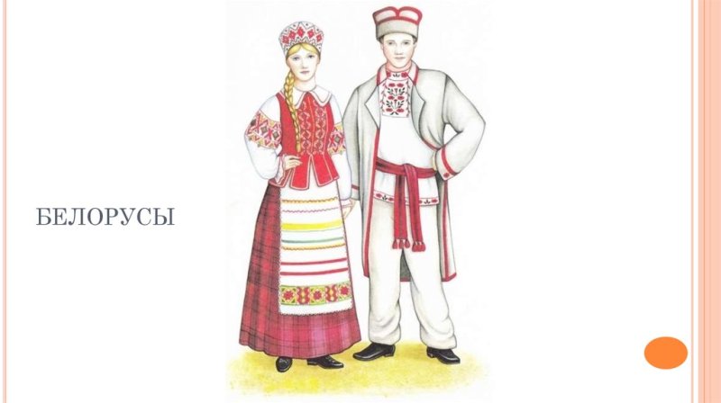 Белорус и белоруска в национальных костюмах