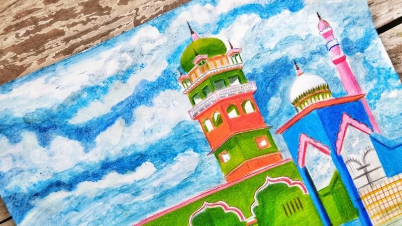Мечеть рисунок для детей