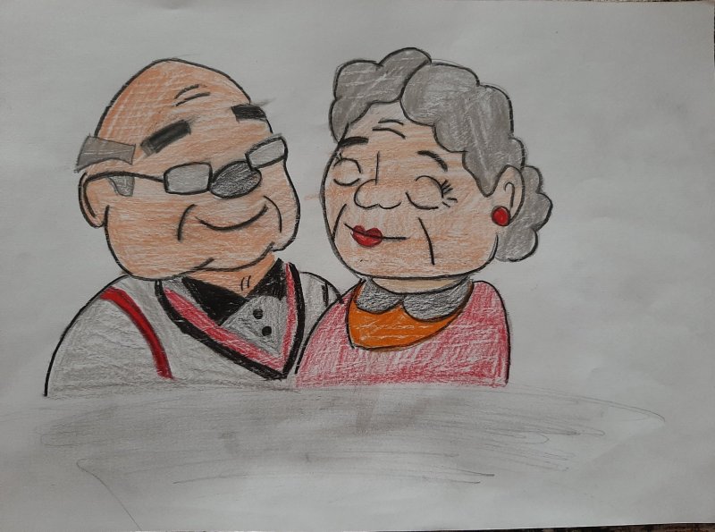 Рисунки бабашки и дедушки