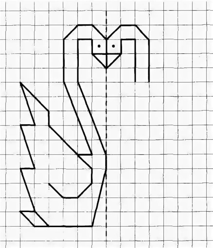Симметричные рисунки по клеткам