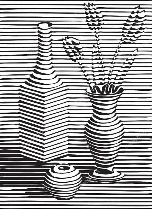 натюрморт линиями