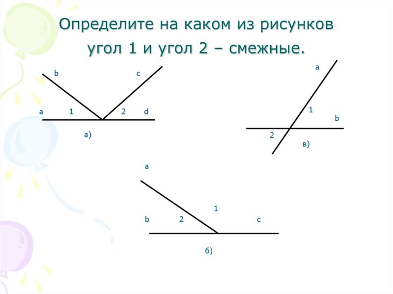 Смежный угол зарисовка