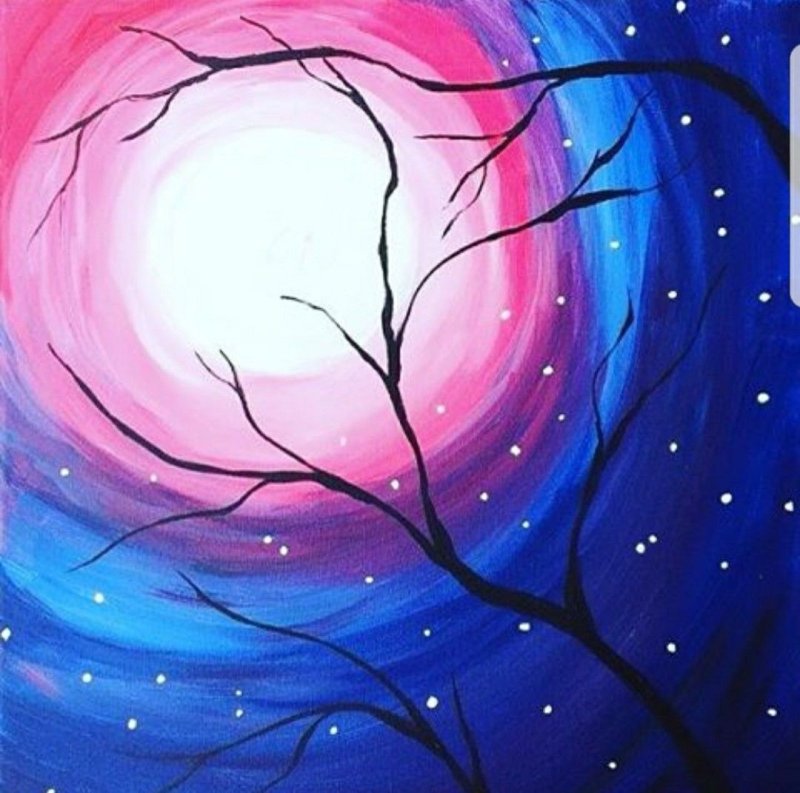 рисунки гуашью красивые