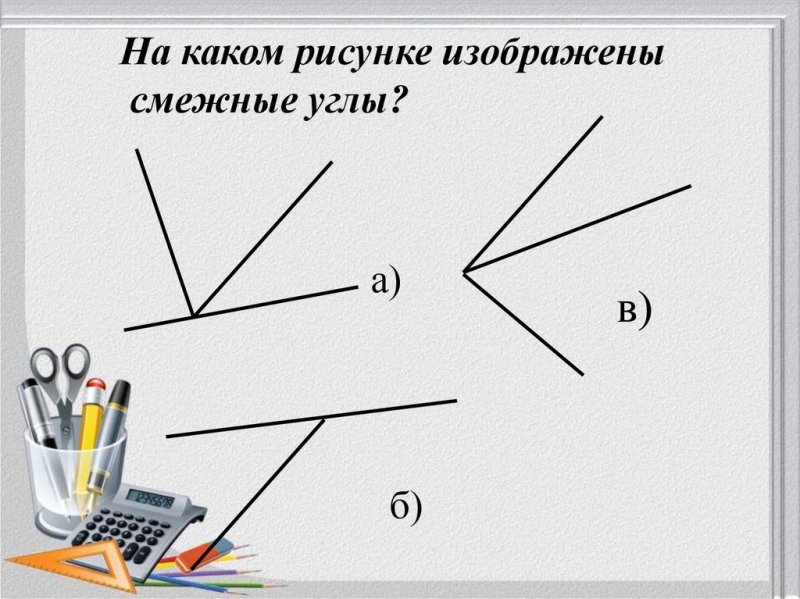 Смежные углы рисунок