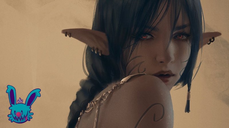 Эльфийка с черными волосами