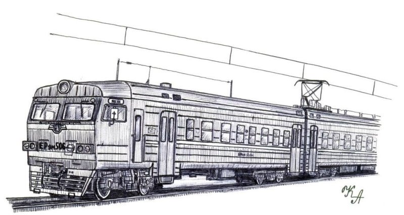 Эр2 электропоезд рисунок