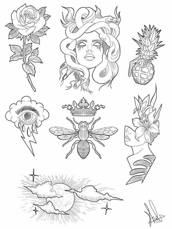 Красивые эскизы тату