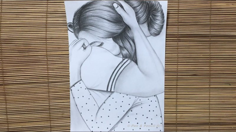 Рисунок карандашный нежность