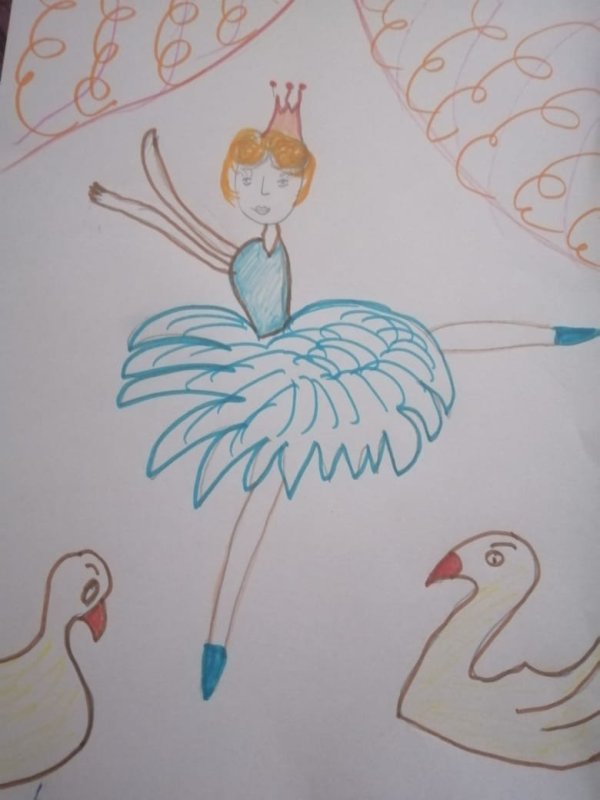 Лебединое озеро рисунок