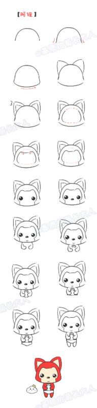 пошаговые милые рисунки