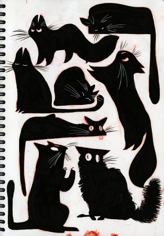 Кошка иллюстрация