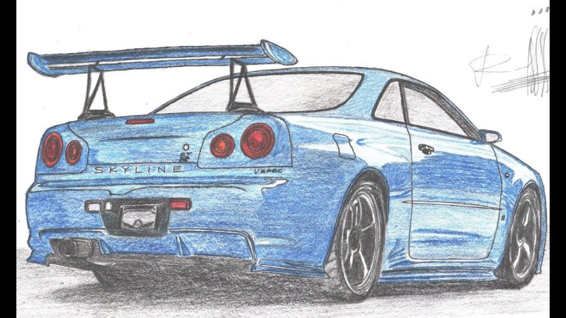 Nissan r34 GTR Blueprint