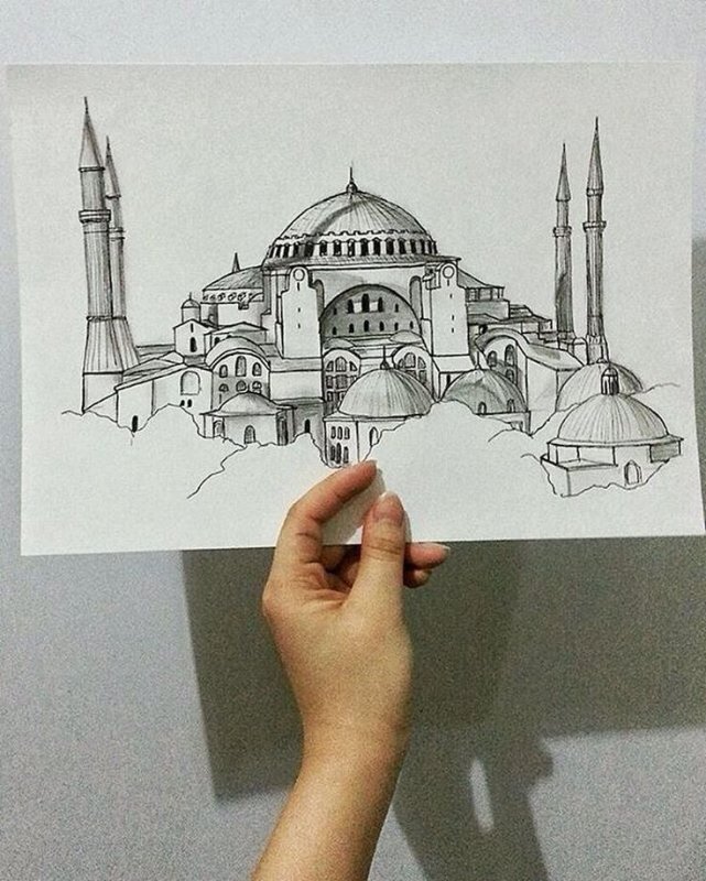 Мечеть Айя София рисунок